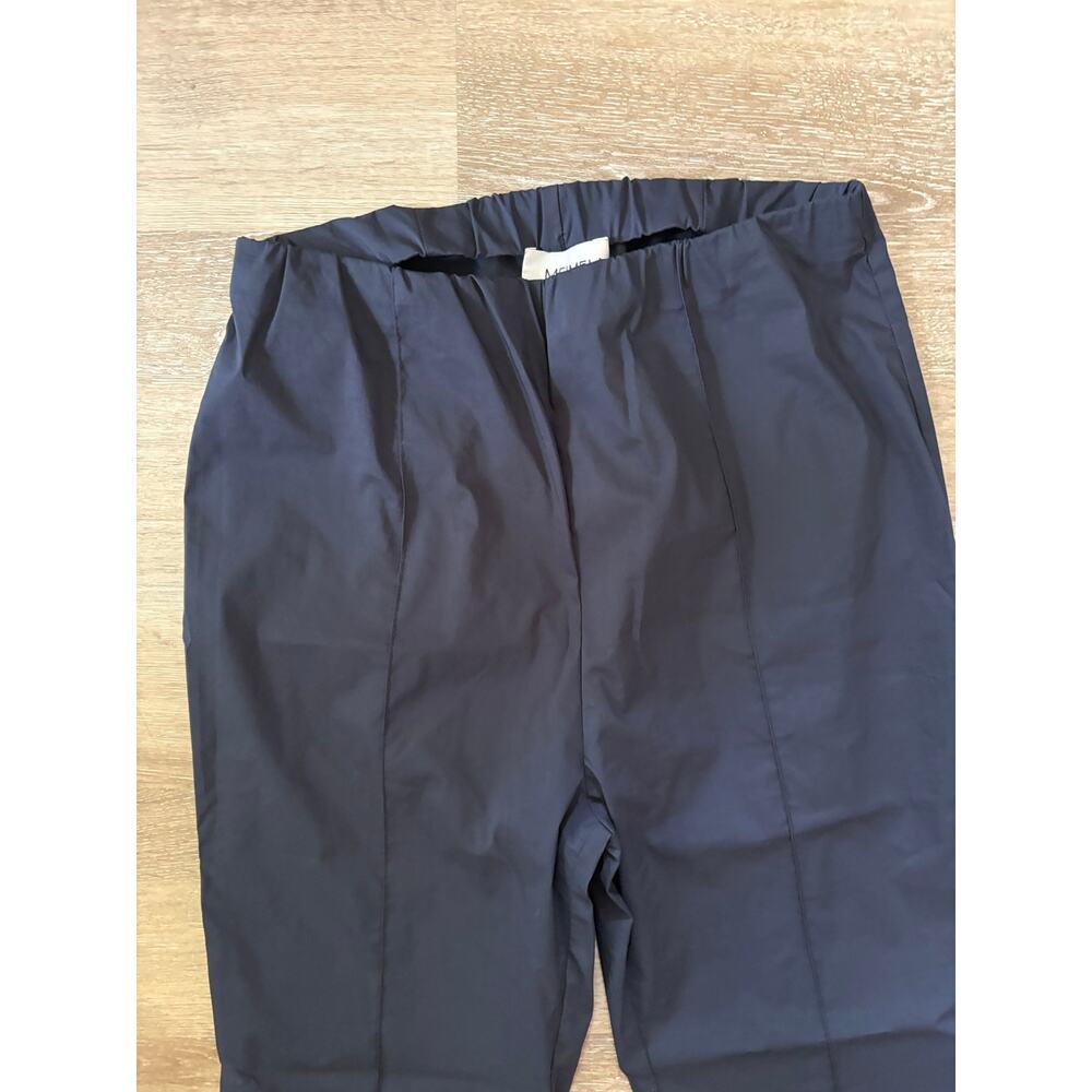 MeiMeij Italy Pull-On Tailored Trousers Dark Navy Blue Stretch Pants - Picture 3 of 8